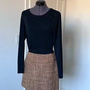 Vertigo Paris Wool Tweed Mini Skirt Made in France US 4